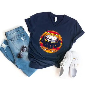 T-Shirt - Astros Navy VNeck