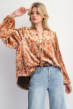 Shirt - Floral Print Velvet