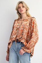 Shirt - Floral Print Velvet