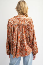 Shirt - Floral Print Velvet