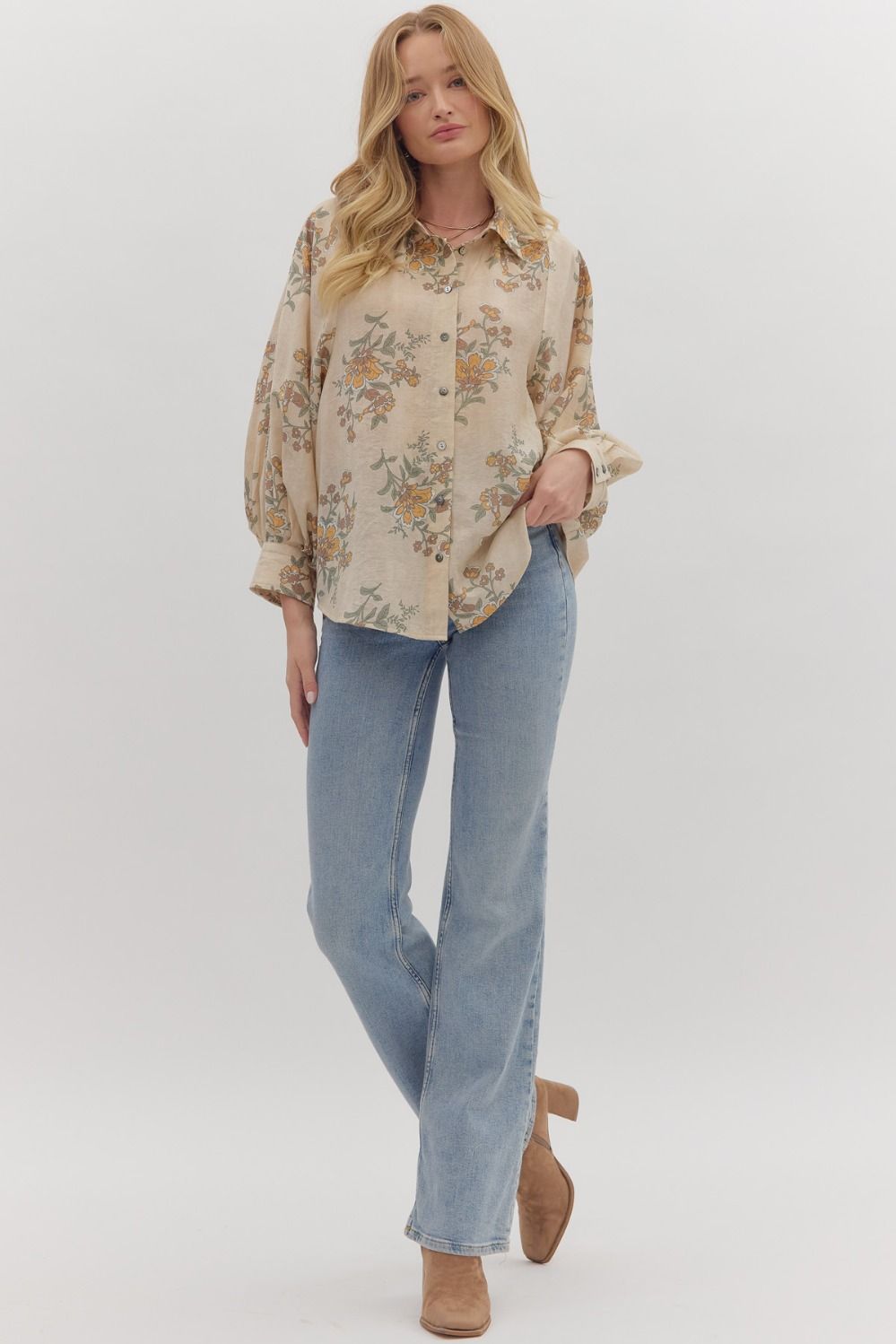 Shirt - Floral Button