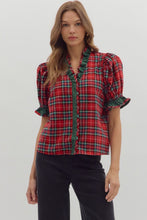 Shirt - Plaid Button Closure