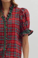 Shirt - Plaid Button Closure