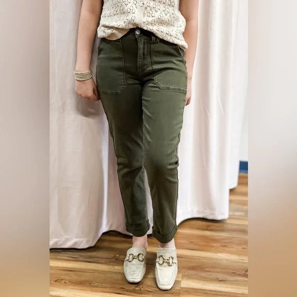 Jean - Judy Blue Olive Green