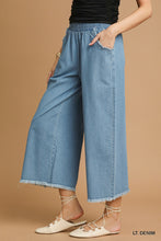 Pant - Washed Denim with Fringe Hem