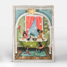The Bubble Bath Mini Framed Canvas