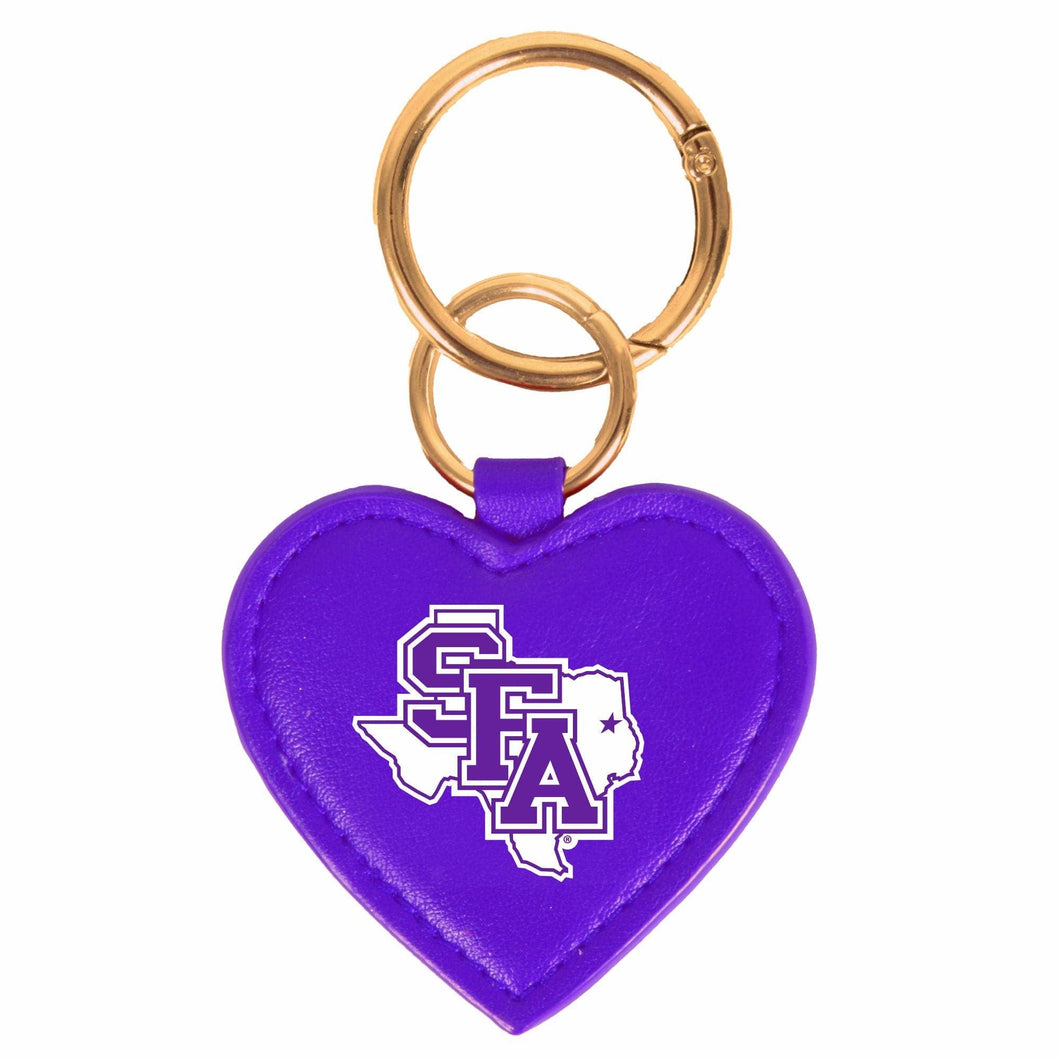 Stephen F. Austin Lumberjacks Heart Bag Charm/ Key Ring