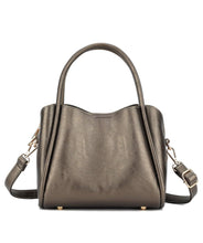 94646 Clara 3 Compartment Satchel/Crossbody Bag: Silver