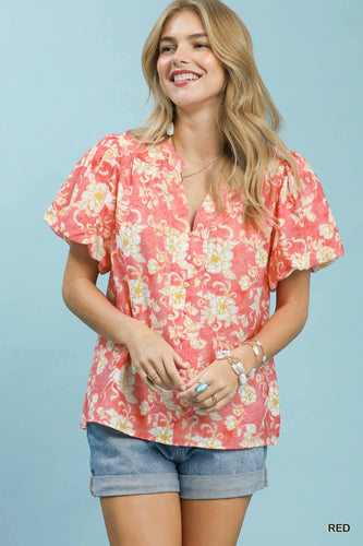 Shirt - Coral Floral