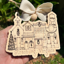 Small Town Street Custom Christmas Ornament Main Street : With Water Tower