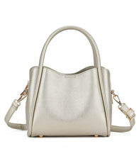 94646 Clara 3 Compartment Satchel/Crossbody Bag: Silver
