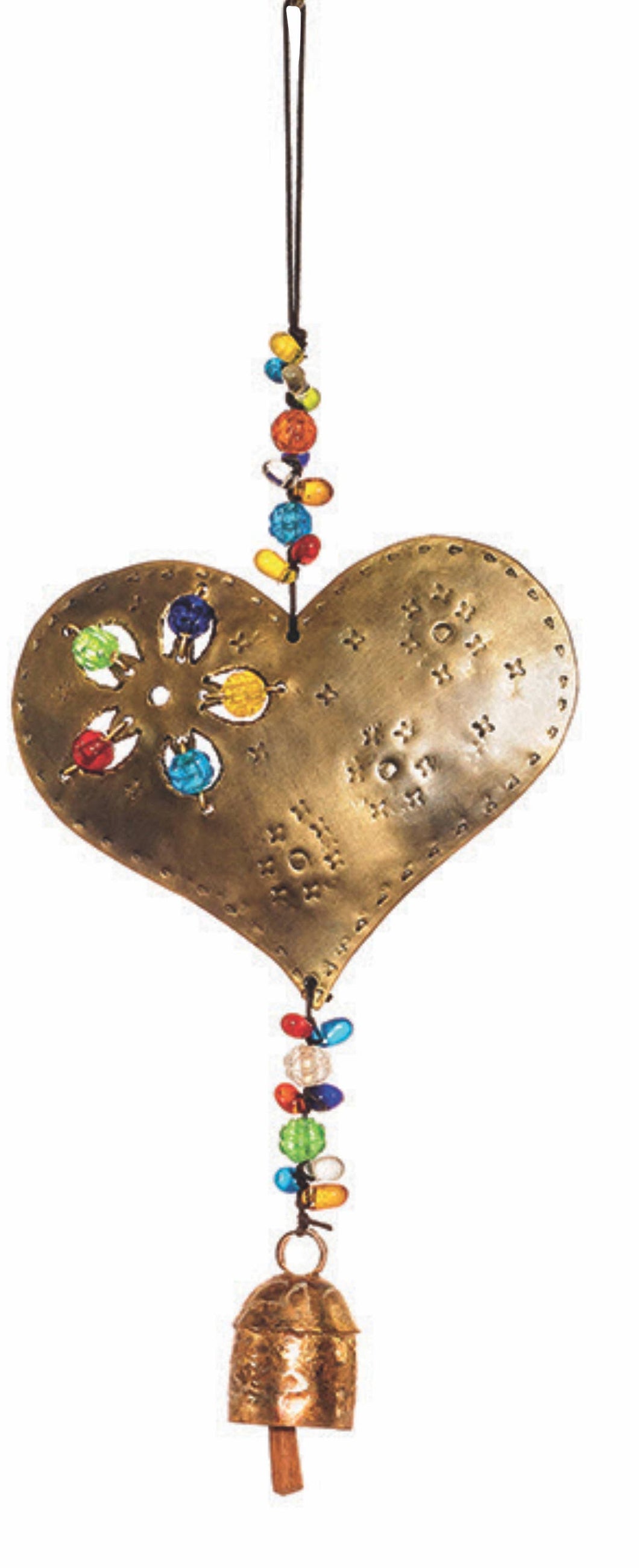 Chime: Rainbow Lit Heart/Beads & NANA Bell