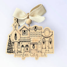 Small Town Street Custom Christmas Ornament Main Street : With Water Tower