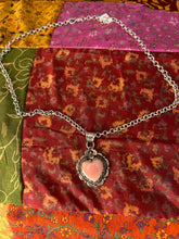 Necklace - Pink Opal Heart