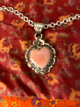 Necklace - Pink Opal Heart