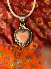 Necklace - Pink Opal Heart