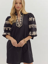 Dress - Black Embroidery