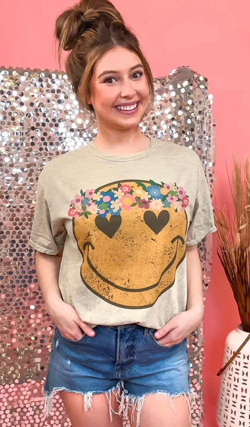 T-Shirt - Boho Smiley