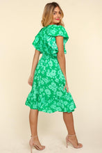 Dress - Plus Green Midi