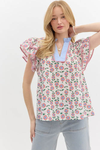 Shirt - Floral Flutter