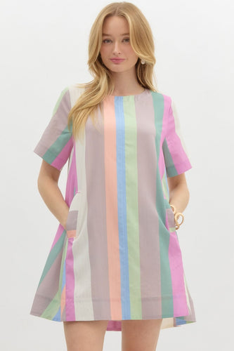 Dress - Stripe Swing Dress