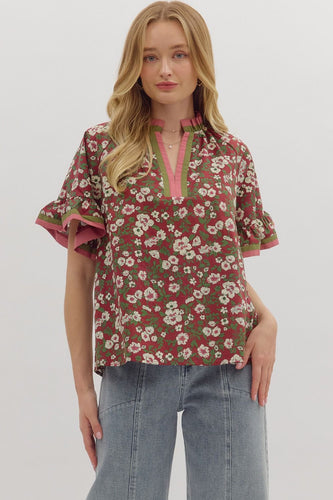 Shirt - Burgundy Puff
