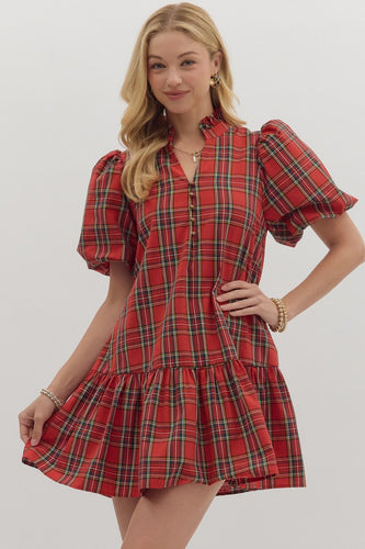 Christmas Dress - Red Plaid