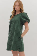 Dress - Green Eyelet