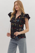 Shirt - Black Botanical