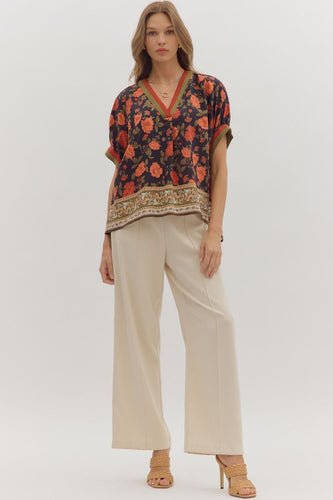 Shirt - Floral VNeck