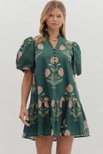 Dress - Green Floral