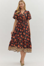 Dress -Brown Floral