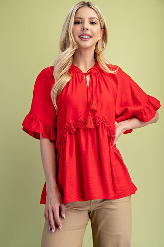 Shirt - Red Tassel