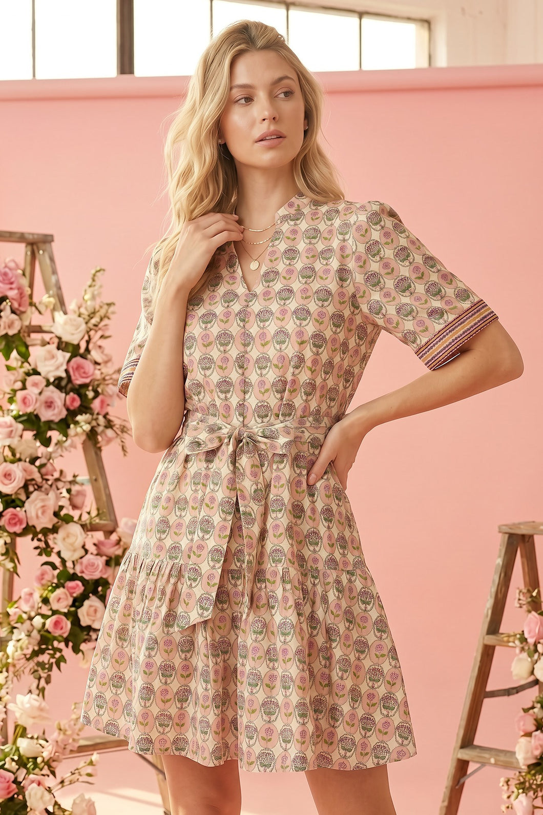 Dress - VNeck Floral