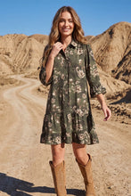 Dress - Green Ruffle Hem