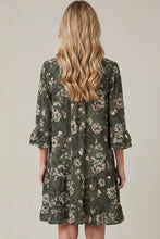 Dress - Green Ruffle Hem
