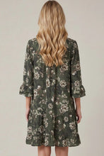 Dress - Dark Green Floral