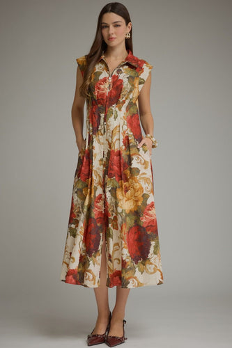 Dress - Floral Zipper