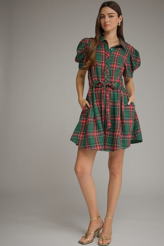 Dress - Green Plaid