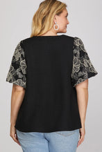 Shirt - Puff sleeve Black