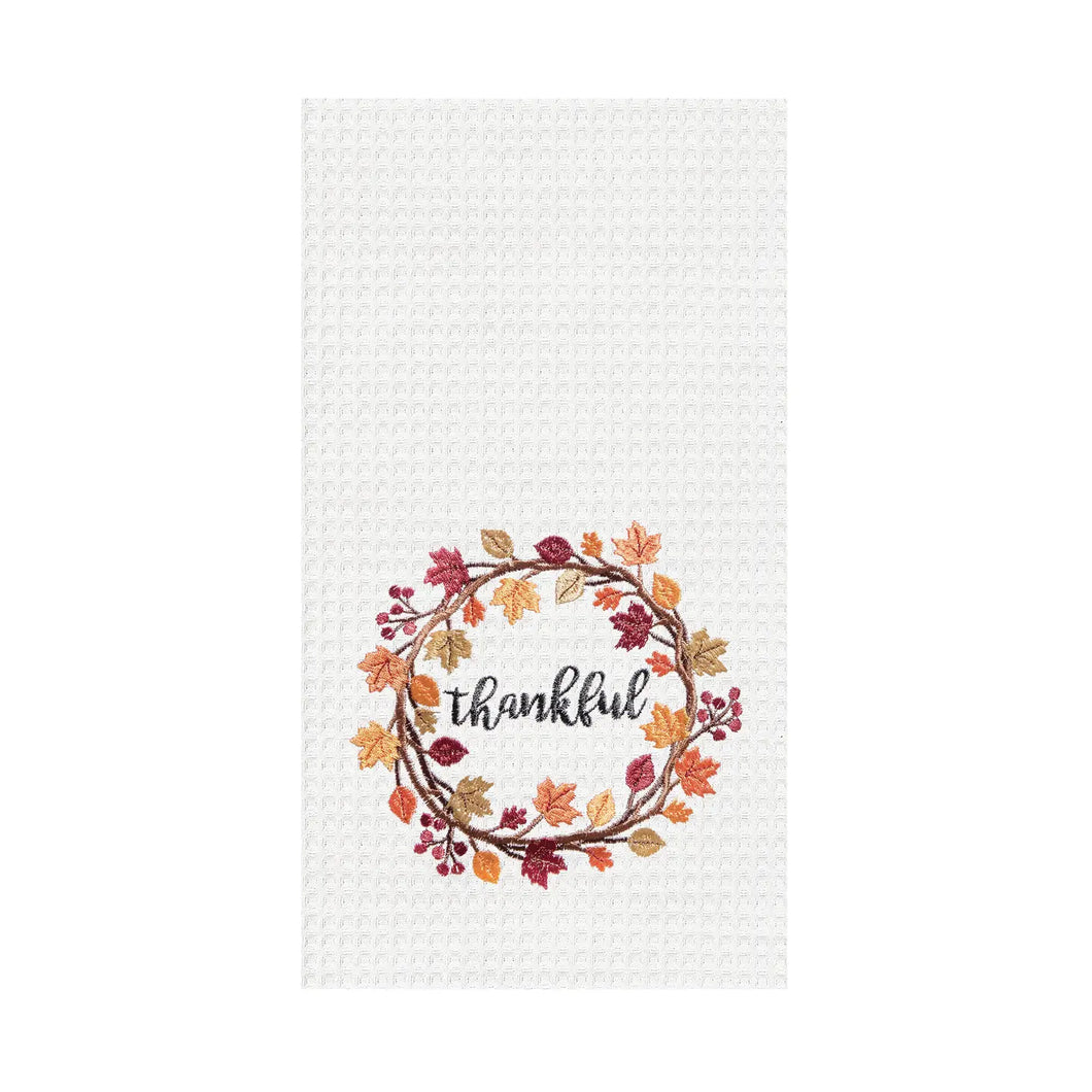 Thankful Wreath Towel