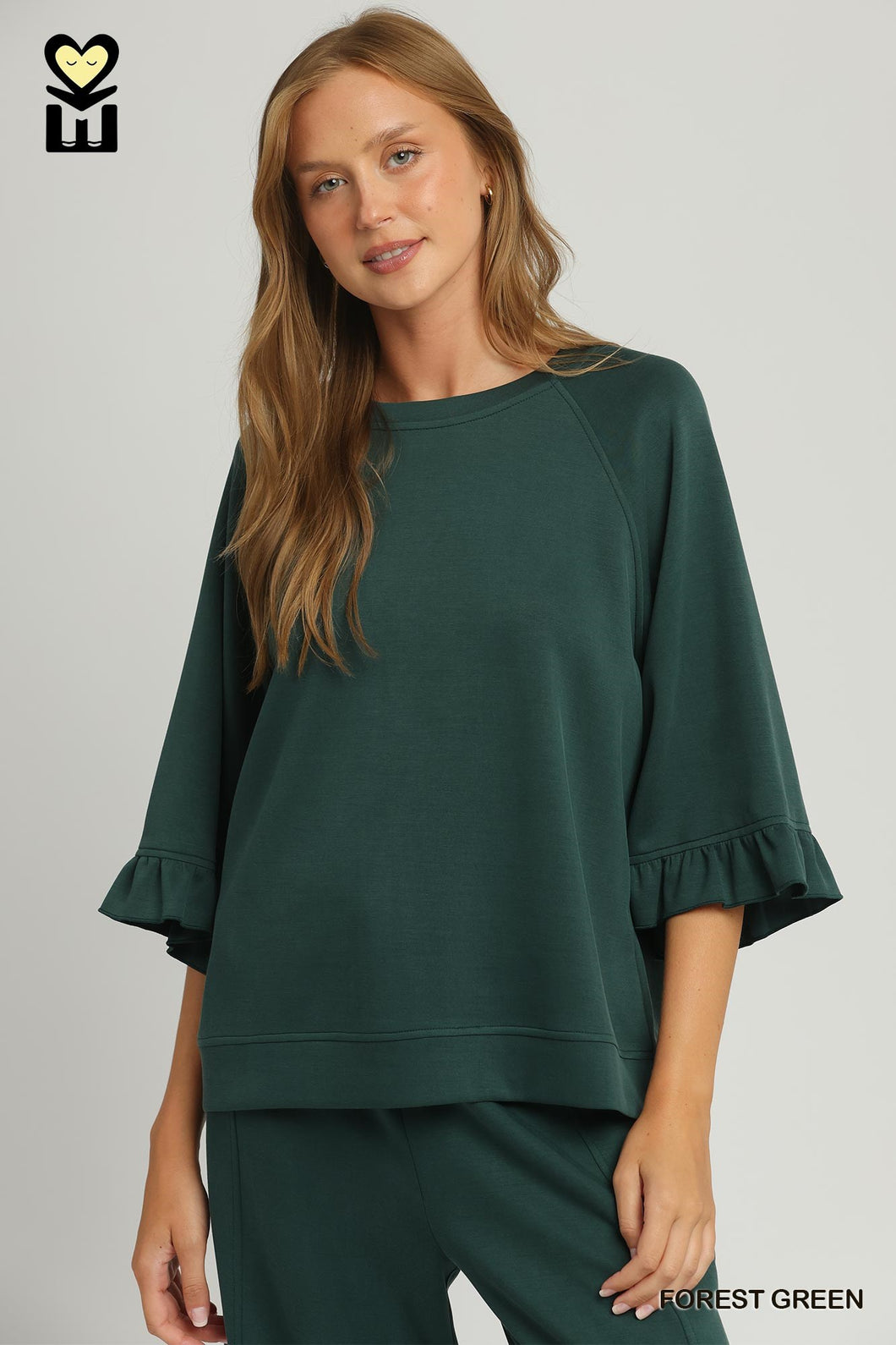 Shirt - Round Neck Ruffle