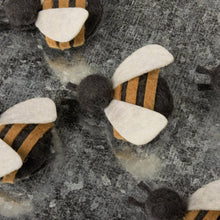 Felted Bees Magnet Set