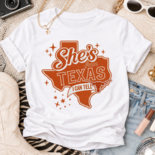 She's From Texas Tee- Longhorn: White / Small