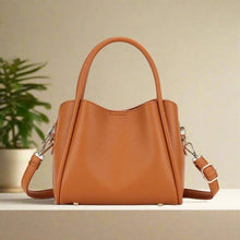 94646 Clara 3 Compartment Satchel/Crossbody Bag: Silver