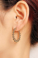 Earring - Gold Ball Hoop