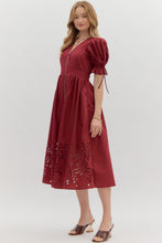 Dress - Solid Burgendy Zip