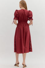 Dress - Solid Burgendy Zip
