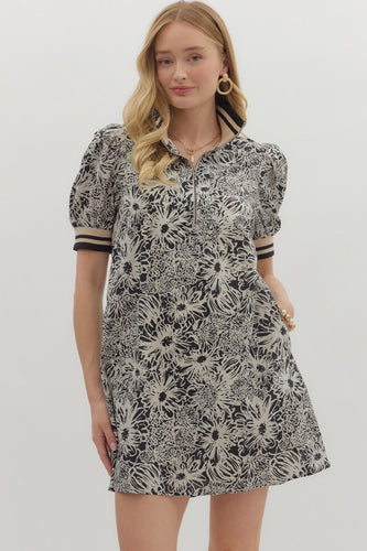 Dress - Black Floral