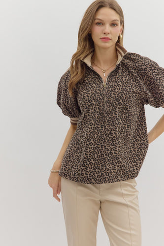 Shirt - Leopard Zip